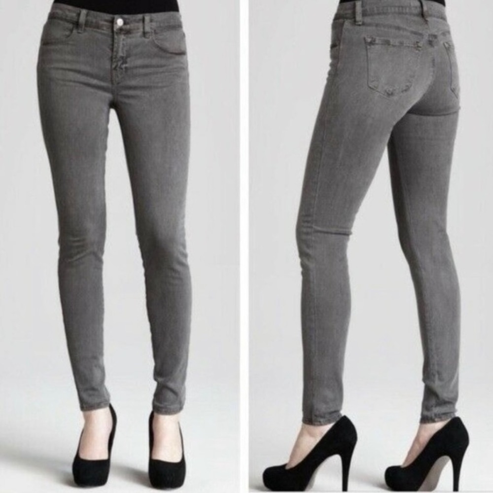 J BRAND GHOST SKINNY LEG GREY WASH JEAN SZ26 EUC